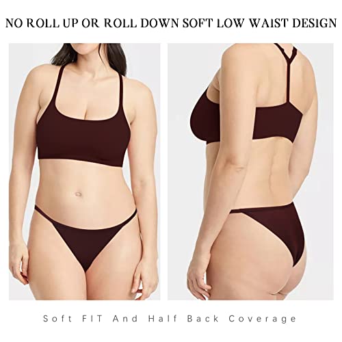 Image of LEVAO Women's Bikini Panties Cotton Underwear Plus Size High Cut String Ladies Cheeky Multipack S-2XL