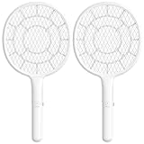 YsChois®, Electric Fly Swatter 2 Packs- Bug Zapper Racket with Powerful Grid - Easy to Use, Lightweight - Indoor & Outdoor Use - Empirical Use Tips (Included) - AA Battery Required(Not Included)