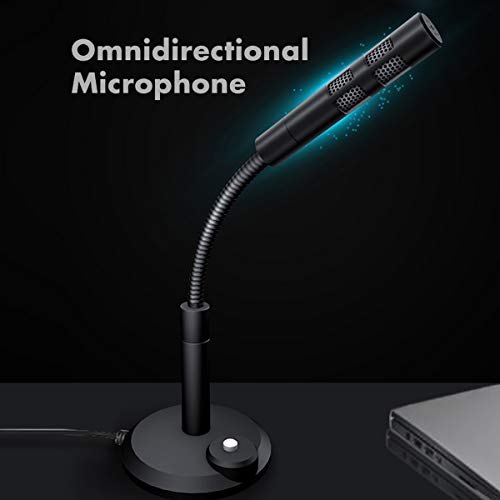 Usb Microphone For Computer, Gojiny Usb Condenser Microphone 360 Deagree Flexible Goosenecks Microphone For Pc Desktop Laptop Meeting Office Recording Podcasting #TOP6