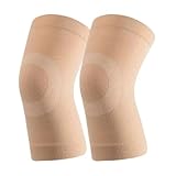 CHYLMAPHEN 1 Pair Pressure Reducing Knee Pads Thin Breathable for Fitness Dance Skating Sports Basketball Cycling for Volleyball Football Dance Yoga Tennis Running(Beige,L)