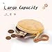 AdiStylinno 2 Pcs Coin Purse, Fashion Soft Plush Round Coin Pouch, Portable Small Change Purse Cute Zip Wallet with Carabiner (Yellow & Khaki)