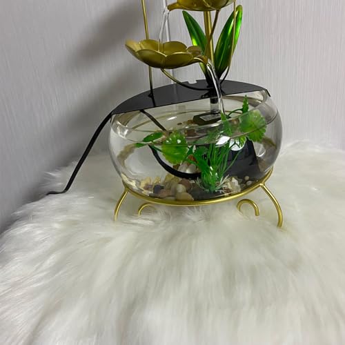 Cumay Teppich Kunstfell Fell-Teppich, Flauschiger Schaffell Lammfell Fellteppich Waschbar,Für Wohnzimmer Schlafzimmer, Stuhl,Bett,Sofa Deko Dekofell 45x45cm