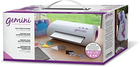 Gemini Multi Media Die Cutting & Embossing Crafters Machine with Pause Resume & Reverse, White, Global Version, 22.5 x 43 x 25.6 cm & Foilpress-Top Plate Extender (1pc), One Size