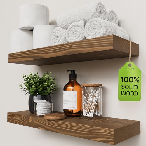 BAOBAB WORKSHOP Wood Floating Shelves for Wall 20 Inch, Solid