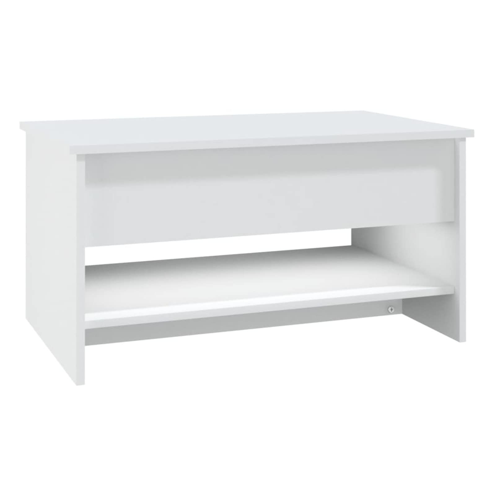 Homgoday Table basse blanche 80 x 50 x 40 cm en bois d'ingénierie, table d'appoint pour canapé, table d'appoint pour salon, salle de réception d'invités, chambre à coucher et mobilier de bureau