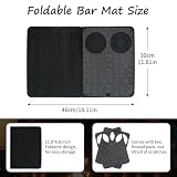 Wowang Bar Mat for Countertop 18.11" X 11.89" 1 Pack Multifunctional Silicone Bar Mat Folding Cocktail Mats for Home Bar Drink Decor, Perfect Bar Accessories for Bartending and Entertaining