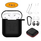 adaptador silicona airpods 1.Case Estuche AirPods de recortes de alta precisión】: los recortes precisos le permiten tener acceso total a los puertos sin interferencias. El puerto de carga del rayo está reservado en la parte inferior; y el agujero del botón oculto se encuentra en la parte posterior. No es necesario retirar el caso cuando desee cargar sus AirPods.