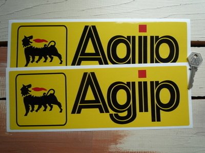 Amazon.co.jp: Agip Yellow Oblong Stickers アジップ ステッカー