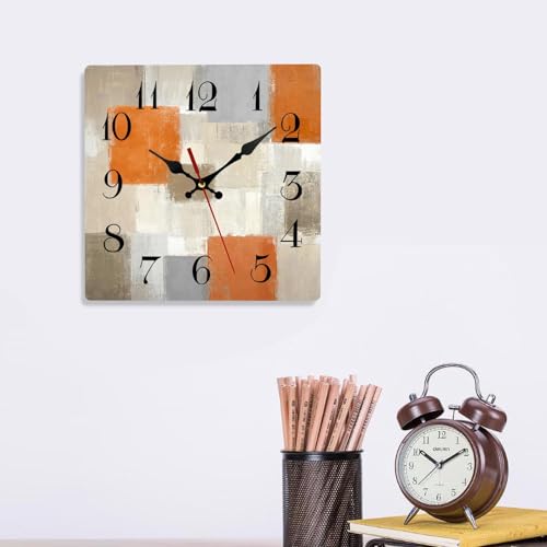 Horloge murale rustique moderne 12 pouces à quartz silencieux