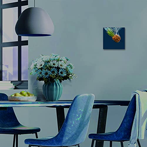 Europicart Kitchen Decor Wall Art Pineapple Picture Print On Canvas Decoration Bathroom Dining Room Walls With Frame Easy To Hang 13.5"X13.5" #TOP2