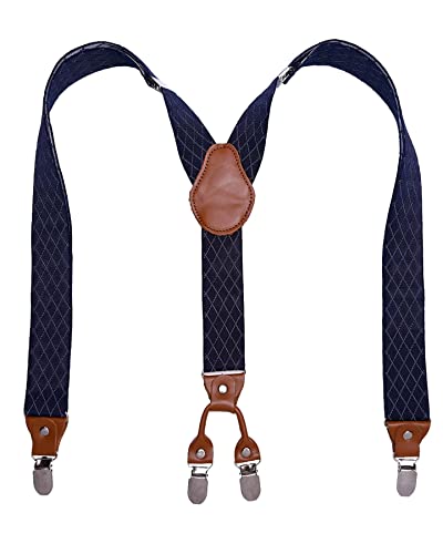 Tirantes para hombre con clips fuertes y detalles de cuero