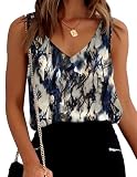 Ekouaer Womens Silk Satin Camisole V Neck Sleeveless Summer Tank Tops