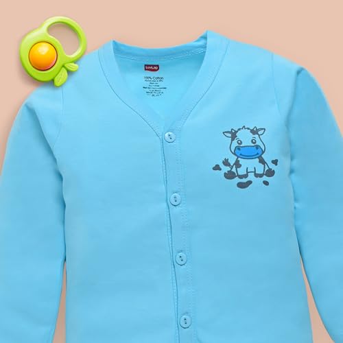 Image of LuvLap Baby Boys & Girls Full Sleeve100% Cotton Jhabla & Pyjama Sets Pack of 2