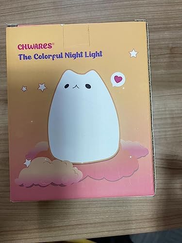 CHWARES Night Light for Kids, Cat Night Lights with Battery, 7 Color Changing Cat Lamp for Girls Room Decor, USB Rechargeable, Cute LED Cat Gifts for Baby, Children, Toddlers, Teen Girls, Nursery 11 41XYQWicRIL. AC