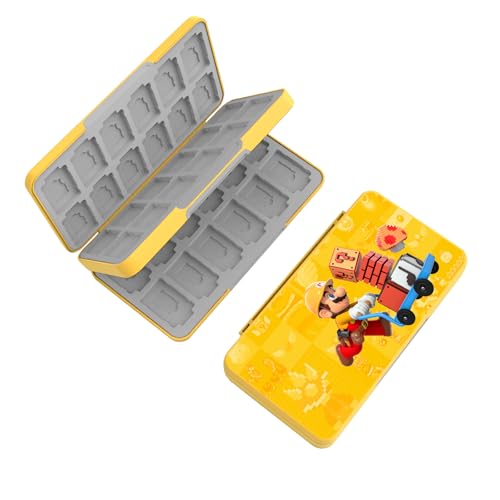 Switch Spiele Aufbewahrung, Switch Spiele Lagerung, Switch Spiele Hüllen Aufbewahrung, Magnetverschluss, Weiches Silikon Futter, Mit 48 Game Card Slots und 48 Micro SD Karten (B01)