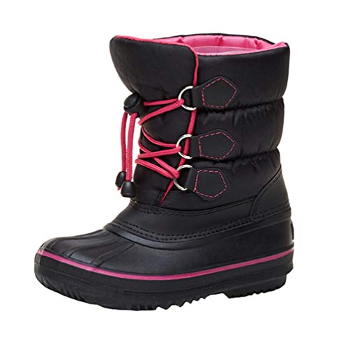 LGXH Little Kids Winter Snow Boots Non-Slip Comfort Toddler Girls Boys Outdoor Waterproof Warm Shoes Red Size 12 M US Little Kid