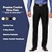 Mens Classic Fit Flat Pleated Hidden Expandable Waist Dress Pants No Iron Suit Pants(HS,30L42W)