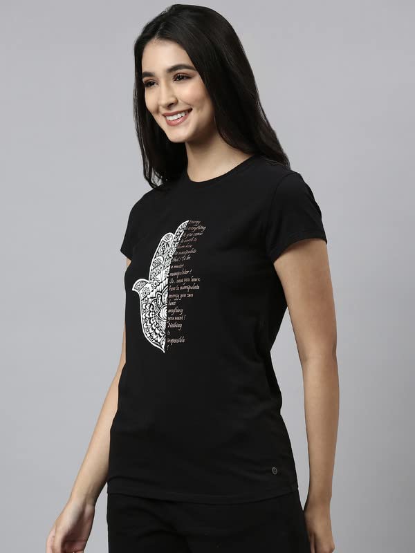 Image of Enamor Short Sleeve Crew Neck Regular Length Basic Crew T-Shirt - Slim Fit, Soft and Breathable Stretch Cotton - E147