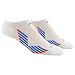 adidas Men's Climacool X III No Show Socks (2 Pack), White/Shock Blue/Bold Orange/Grey, One Size