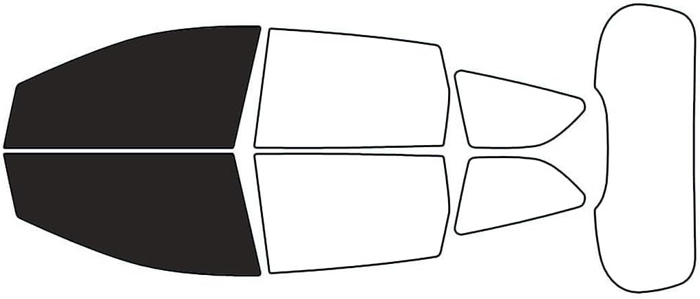 Rvinyl Window Tint Kit Compatible with Ford Escape 2013-2019 - Black 20% - Single Ply No Bubble Film - Do it Yourself Vehicle Front Precut Kit