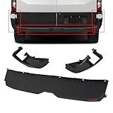 Rear Bumper Cover & Side End Cap Cover Compatible with 2015-2024 Ford Transit Pass Van 150 250 350 Rear Left & Right Kit BK3117926AG/BK3117927AG/CK4Z17C829AC, HA-TC-FD-005 (with Reflector)