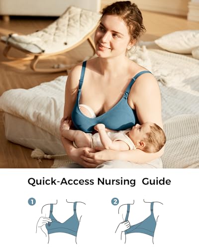 Image of Momcozy Hands-Free Pumping Bra, Breathable Tencel Fabric Breast Pump Bra | Stable hands-free pumping with 300+ air holes for 80% more breathability and eco-friendly plant fibers for all-day support