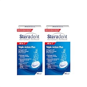 Steradent Kunstgebit Reiniger – Triple Action Plus – 90 stuks x2