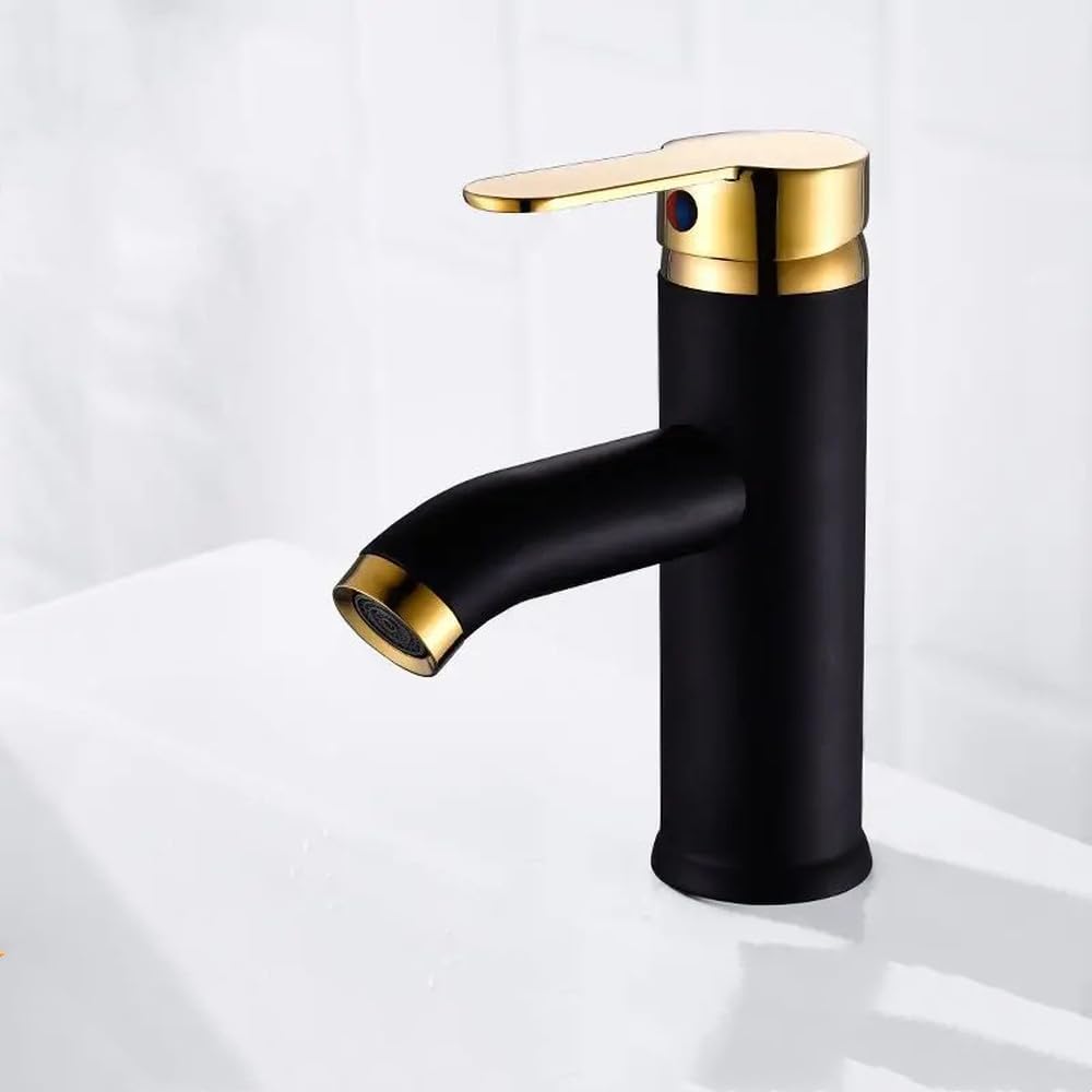 Robinet en acier inoxydable noir éliminant les fuites de lavabo