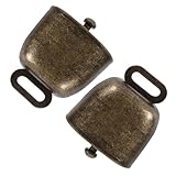 TOGEVAL 2個四角形カウベル ハンドル付き呼び出しベル 騒音発生器 屋外イベント 応援用 花見 祭り 学級行事 フェスティバル ウェディングなどに使用可能