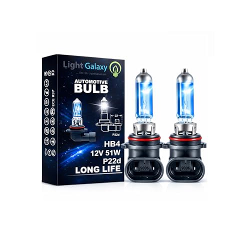 Light Galaxy ... Ihr Lichtlieferant 2x HB4 9006 Super-White 12V 51W Halogenlampen Klares weißes Licht P22d Abblendlicht Nebelscheinwerfer