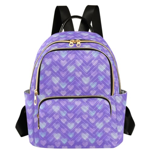 Mochila morada casual de galaxia para uso diario universitario