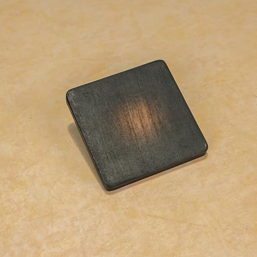 Image of Ireka Home Handmade Tamra Wooden Coasters (Set of 4) - Acacia Wood with Bold Black Vignette Design - Coffee Table Decor, Cup Coaster for Kitchen, Coffee Cups, Mugs & Glasses