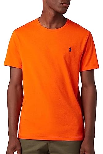 Image of Polo Ralph Lauren Mens Crew Neck T-Shirt (XL, SailingOrange), X-Large