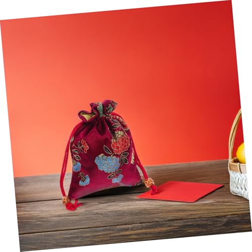 ABOOFAN 8pcs Chinese Drawstring Pouches of Fabric Bags Jewelry Drawstring Pockets Lucky Money Bags Necklace Pouches Portable Storage4