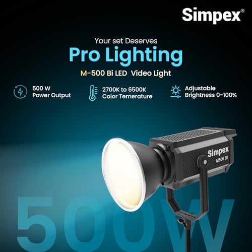 Image of Simpex M-500 BI, High-Performance Continuous LED Light with 500W Power Output Perfectly Designed for Professionals