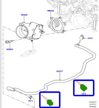 Miniatura 4 de LAND ROVER LR011221 Clip de retención de manguera de cuerpo del acelerador LR011221
