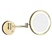 Produktbild JL-Q10 Zoll 3-Fache Lupe An Der Wand Befestigter Faltender Frisierspiegel Mit LED-Licht, Das Doppelseitige Lupe Dreht,Gold,8.5Inches