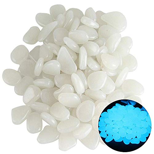 Kieselsteine Dekosteine 100 Teile/Sack glühen in den dunklen Kieseln Glühsteine Felsen Leuchtkiesel für Outdoor-Dekor Gartenrays Yard Aquarium Gehweg – Bild 4