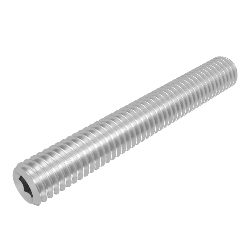 SECCARO Grani con punta conica M8 x 55 mm, acciaio inossidabile V2A A2, DIN 913, ISO 4026, esagono interno, 20 pezzi