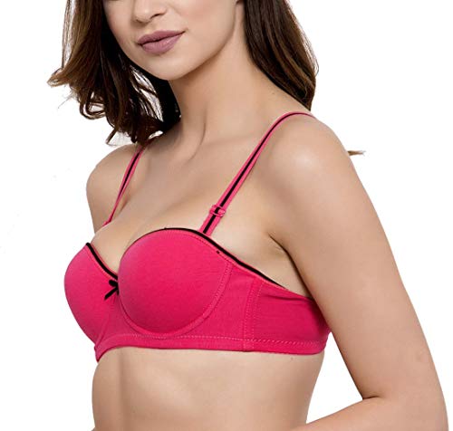 Image of Brachy Women's T-Shirt Demi Cup Padded Underwired Push up Bra BCA DUPPERPIP1