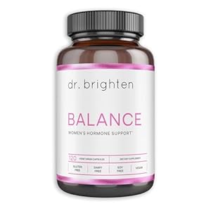 Dr. Brighten Balance – Hormone Balance for Women with Chasteberry and DIM – Targets Hormonal Acne, Period Issues, & PMS – Vegan, Non-GMO