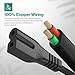 2 Prong Polarized 5Ft Power Cord C7 Connector AC Power Cable Replacement for Vizio D-E-M Series TV, Sewing Machine, PlayStation PS1/PS2, Sony, Bose, Brother, Singer