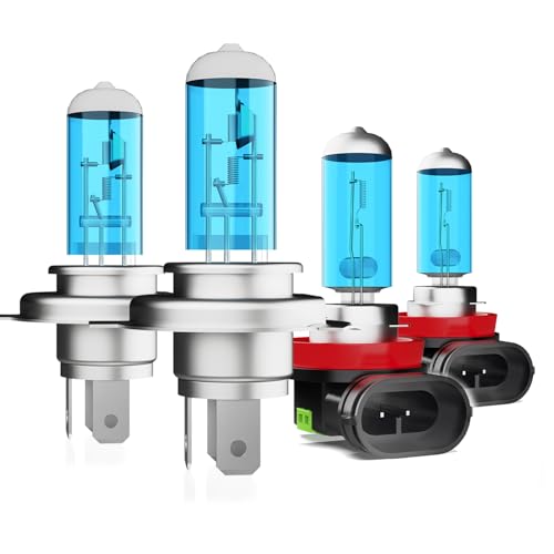 TTDBDAN Halogen Headlights Fit for Toyota Tundra 2014 2015 2016 2017 2018 Headlight Bulbs,9003/H4/HB2 High/Low Beam + h11 Fog Light Bright Light Combo,Plug And Play,Pack of 4