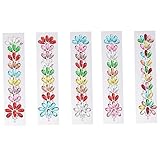 FRCOLOR 5シーツ枚カラフルアクリル水晶顔シール 自己粘着性デコレーショ