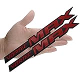 dgea Fits (Pairs) Vortec MAX High Output Emblems Badges Decals 3D Raised Strong Adhesive Fit for Silverado (Black Red)