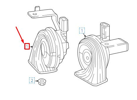 MB Vito W447 Left Horn A4475408682 : Amazon.de: Automotive