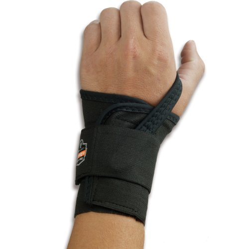 Ergodyne ProFlexMe 4000 Single Strap Wrist Support, Black, Right, Small