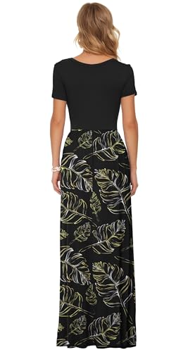Image of AUSELILY Women's Classic Short Sleeve Loose Plain Casual Long Maxi Dresses for Women 2026