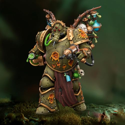 Image of JOYTOY Death Guard Warhammer 40K 1 /18 Action Figures Death Guard Biologus Putrifier with Injector Pistol and Hyper Blight Grenades Collectible Gift Model Birthday Gifts 15+, JT03981