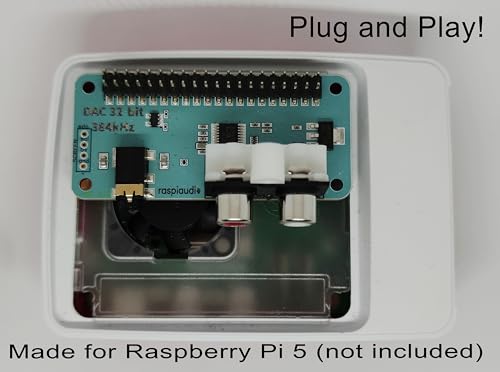 Image of RASPIAUDIO Audio DAC Hat Sound Card (Audio+V3) for Raspberry PI5 / PI4 / Pi Zero / PI3 / PI3B / PI3B+ / Better Quality Than USB